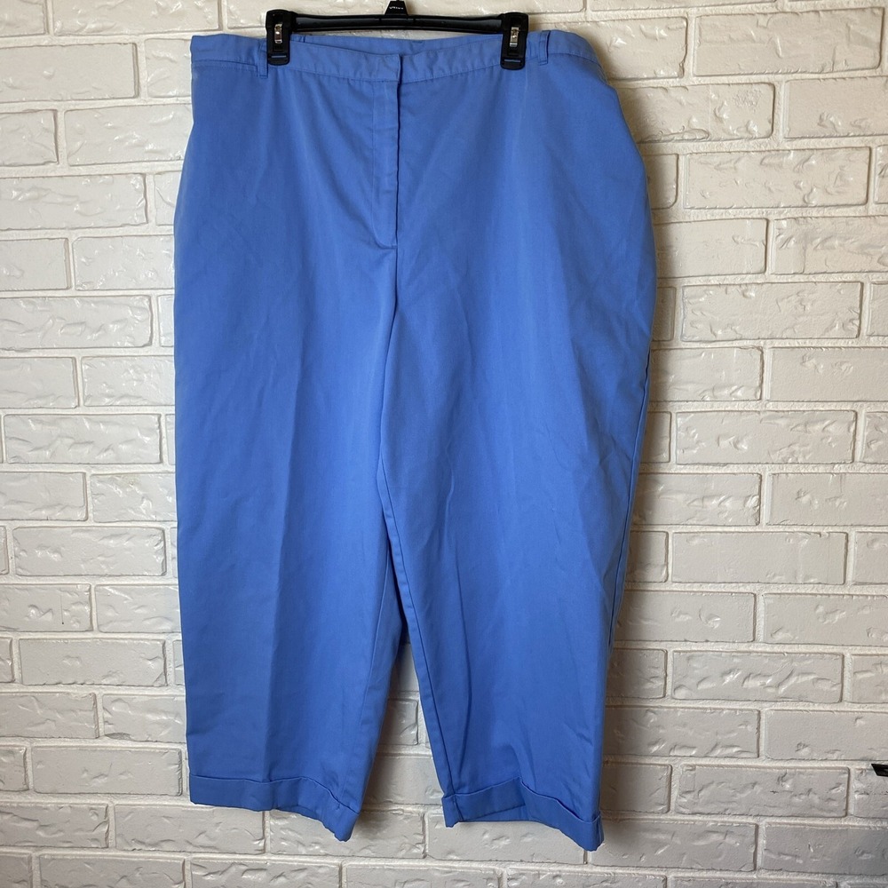 Studio Works Women Pants Size 24W Blue Cropped